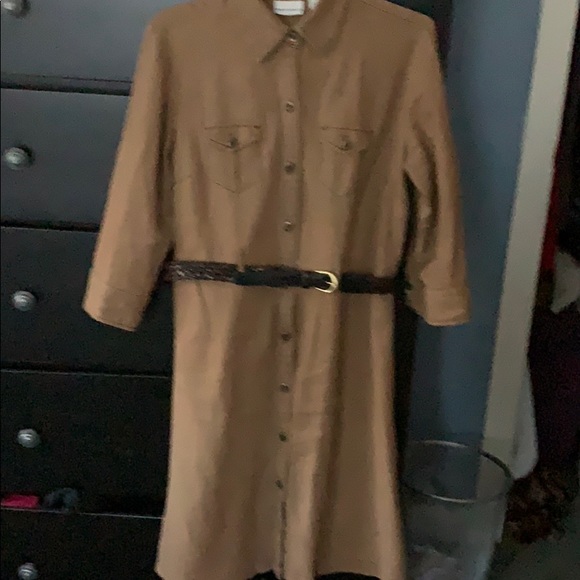 White Stag Dresses & Skirts - Cute linen and rayon brown dress by White Stag